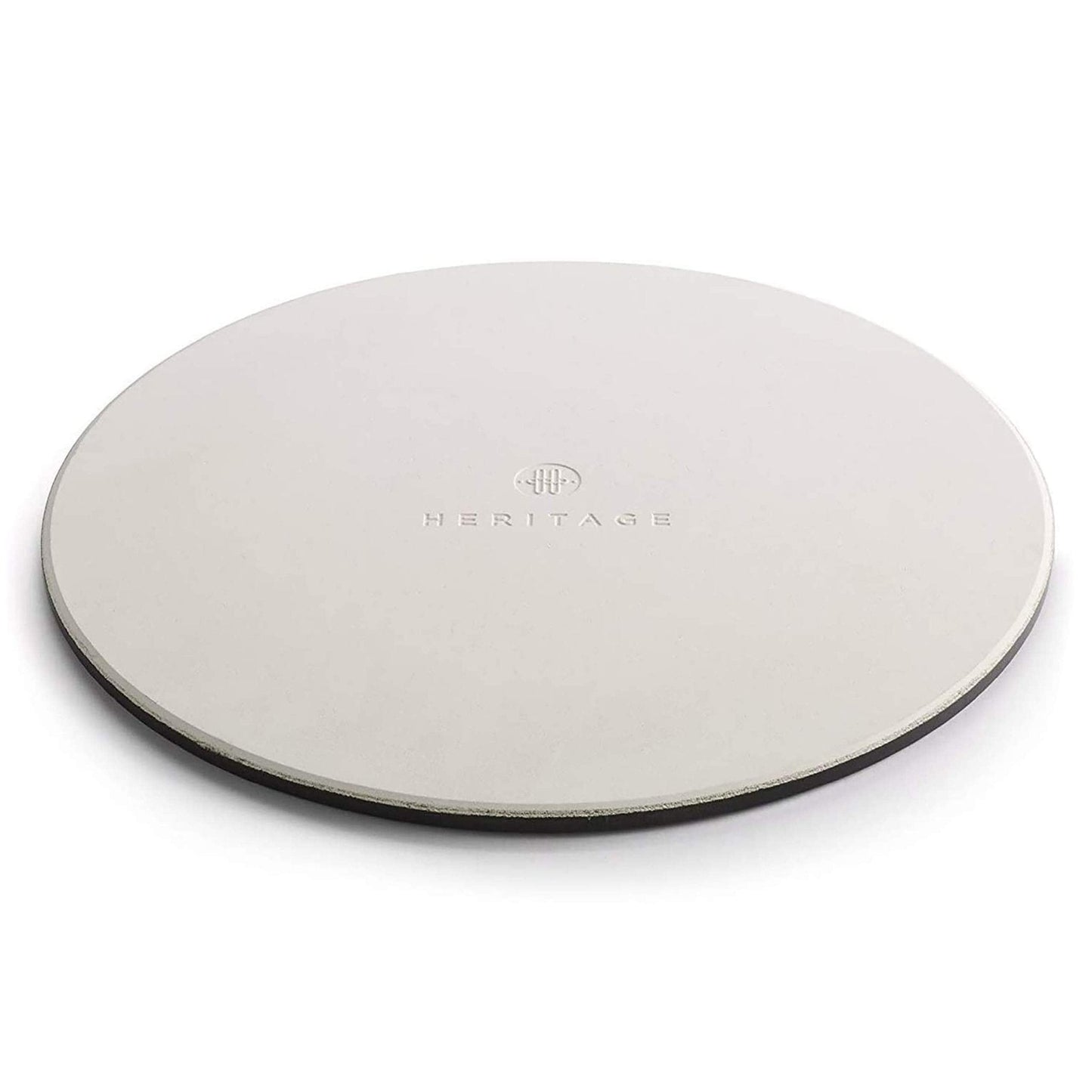 Heritage 15" Ceramic Pizza Stone Set - Non-Stick, Stain-Free with Bonus Cutter - Black