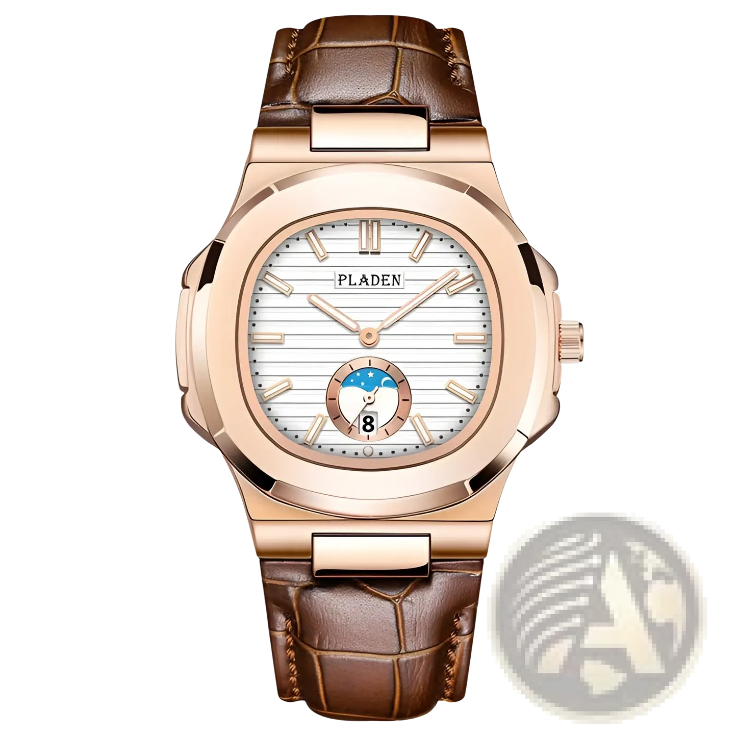 Pladen Men's Luxury Waterproof Quartz Watch with Date Display