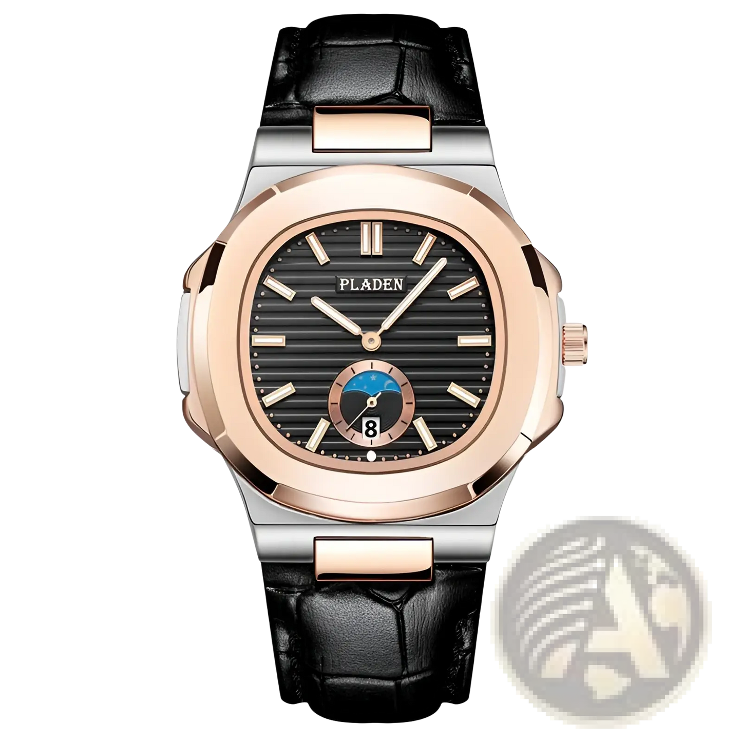 Pladen Men's Luxury Waterproof Quartz Watch with Date Display