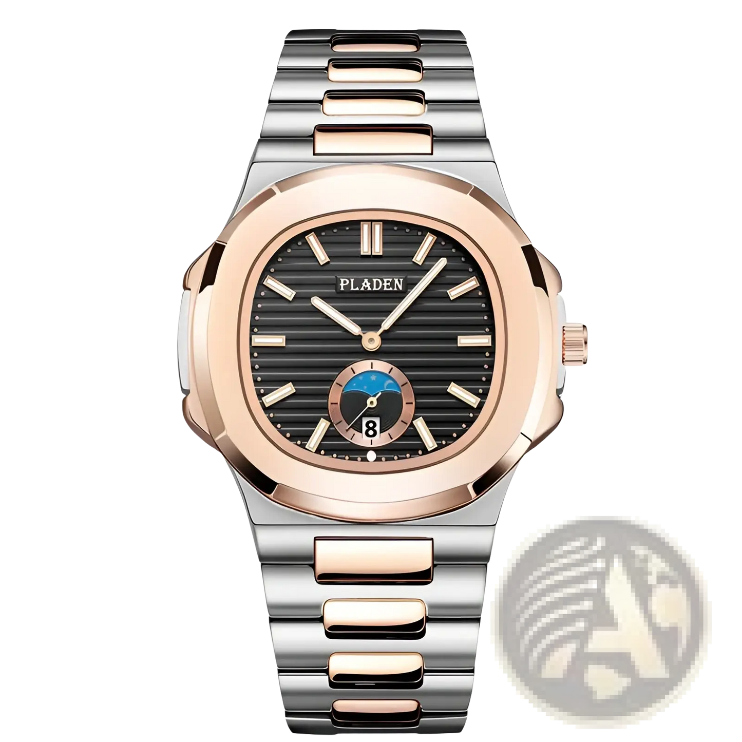 Pladen Men's Luxury Waterproof Quartz Watch with Date Display