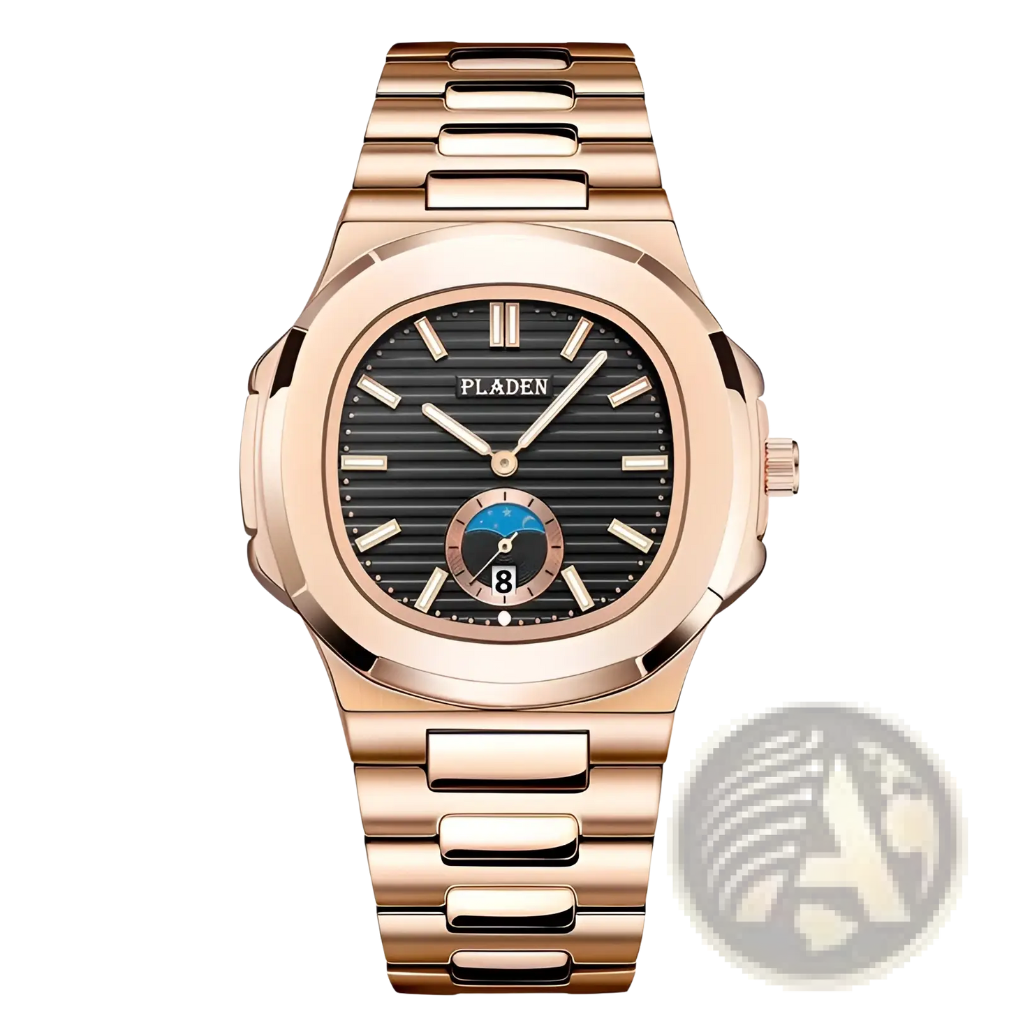 Pladen Men's Luxury Waterproof Quartz Watch with Date Display
