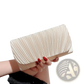 Pleated Satin Clutch Minimalist Women's Evening Bag