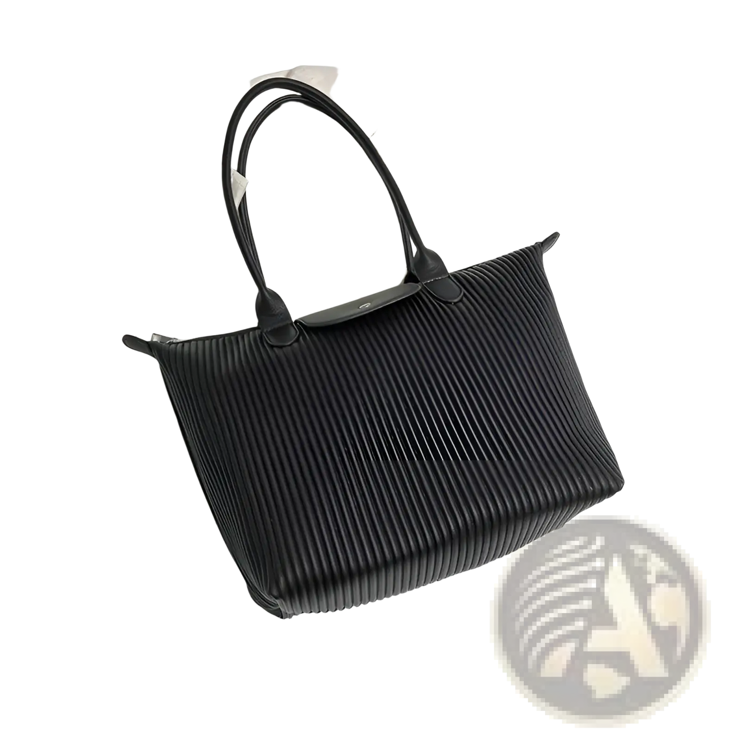 Pleated Shoulder Bag Minimalist Pu Leather Tote