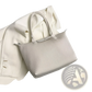 Pleated Shoulder Bag Minimalist Pu Leather Tote