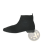 Plus Size Pointed Toe Knit Ankle Boots with Heel