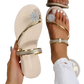 Plus Size Rhinestone Strappy Summer Sandals
