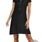 Plus Size Short Sleeve Button Front Tencel Denim Dress