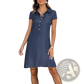 Plus Size Short Sleeve Button Front Tencel Denim Dress