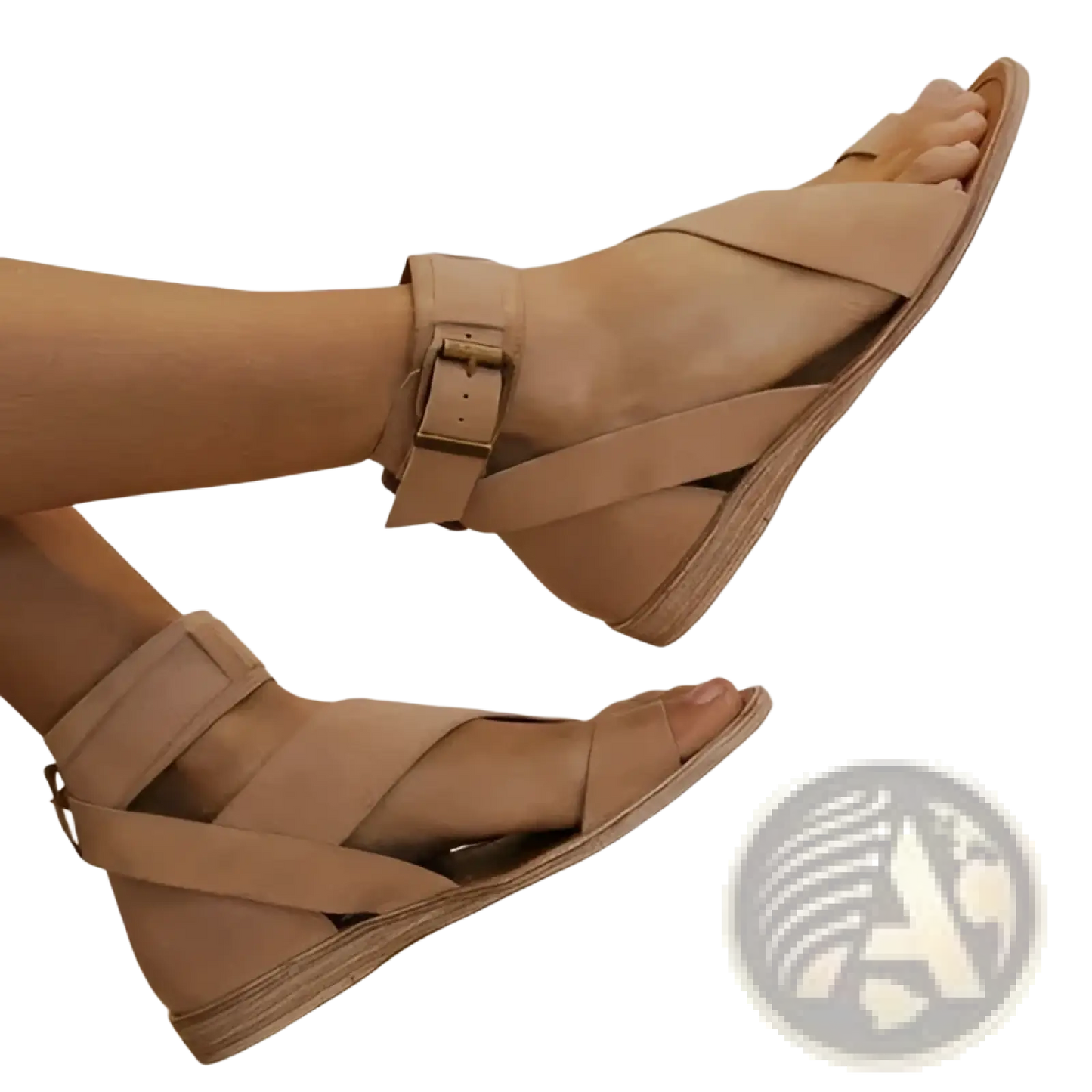 Plus Size Women's Flat Roman Strappy Sandals