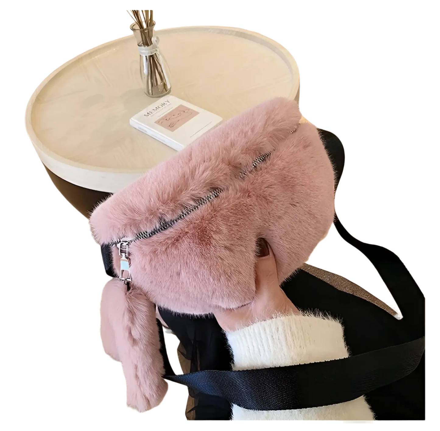 Plush Faux Fur Fanny Pack Crossbody Messenger Bag