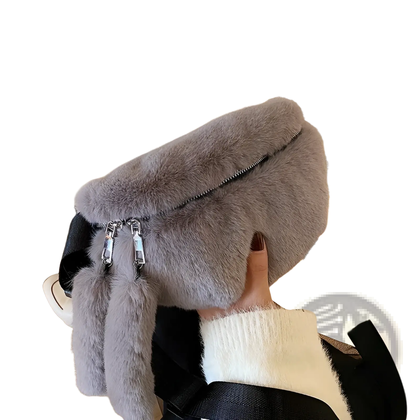 Plush Faux Fur Fanny Pack Crossbody Messenger Bag