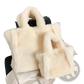 Plush Faux Fur Tote Bag with Chain Strap Shoulder Bag