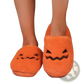 Plush Pumpkin Halloween Indoor Slippers