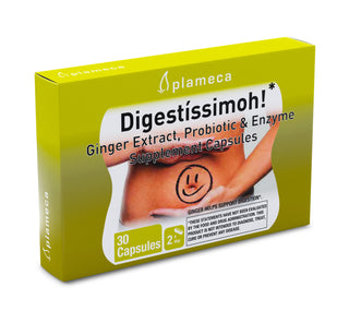 Plameca Digestissimoh Ginger Extract, Probiotic & Enzyme, Supplement Capsules - 30 Capsules