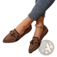 Pointed Flat Pumps Bow Detail Casual Plus Size Shoes