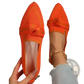 Pointed Flat Pumps Bow Detail Casual Plus Size Shoes