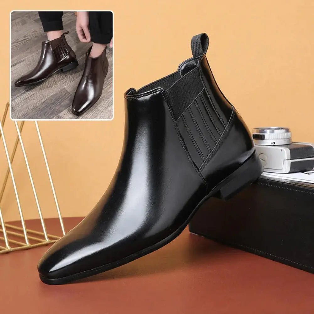 Men's Formal Pointed Toe Leather Chelsea Boots