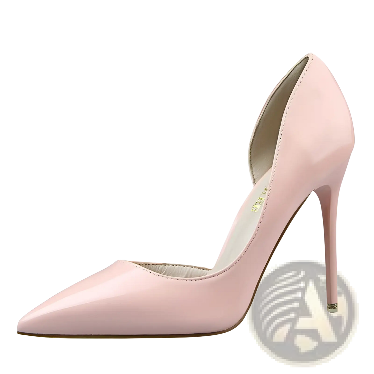 Pointed Toe D'orsay High Heel Patent Leather Pumps