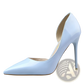 Pointed Toe D'orsay High Heel Patent Leather Pumps