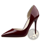 Pointed Toe D'orsay High Heel Patent Leather Pumps