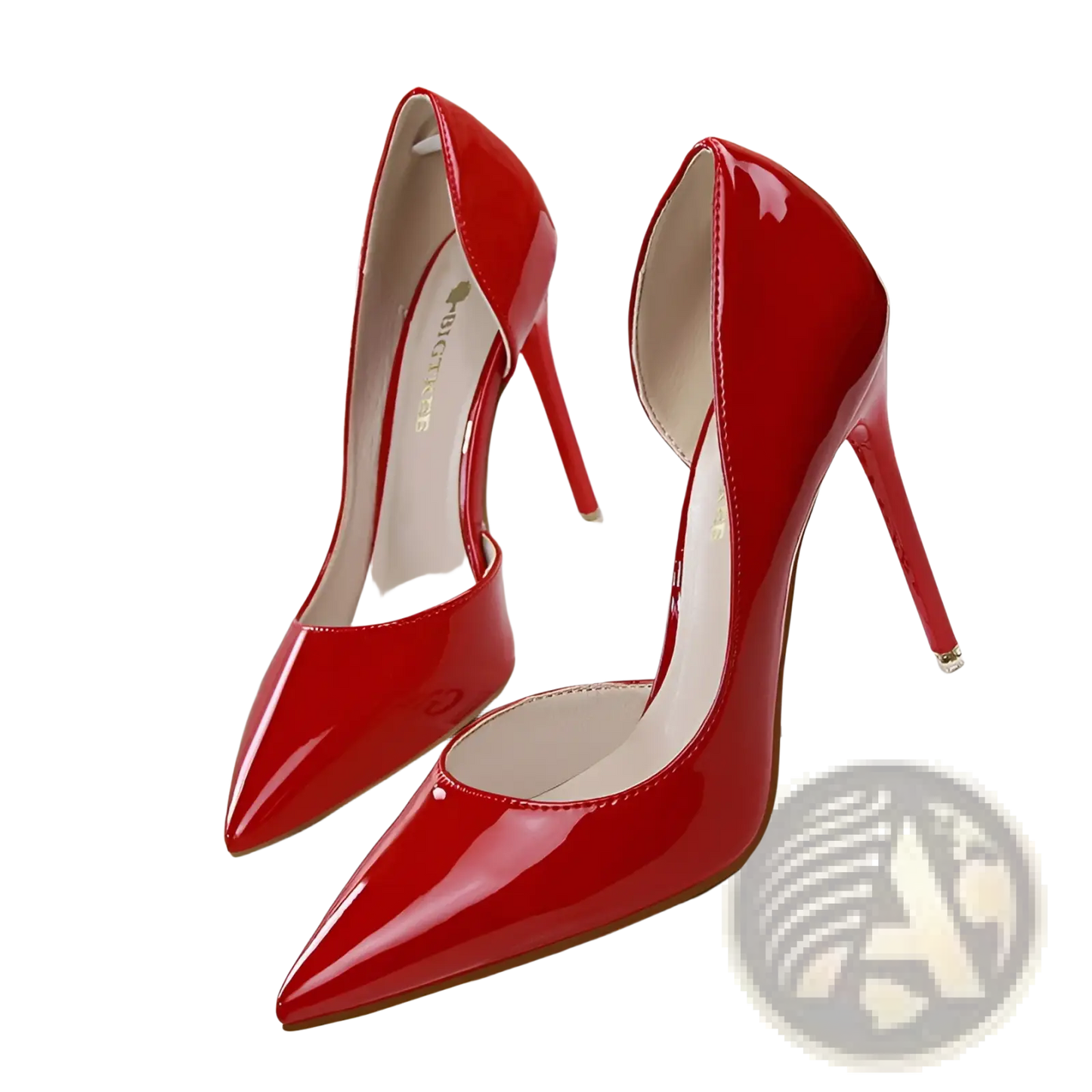 Pointed Toe Patent Leather Stiletto High Heels