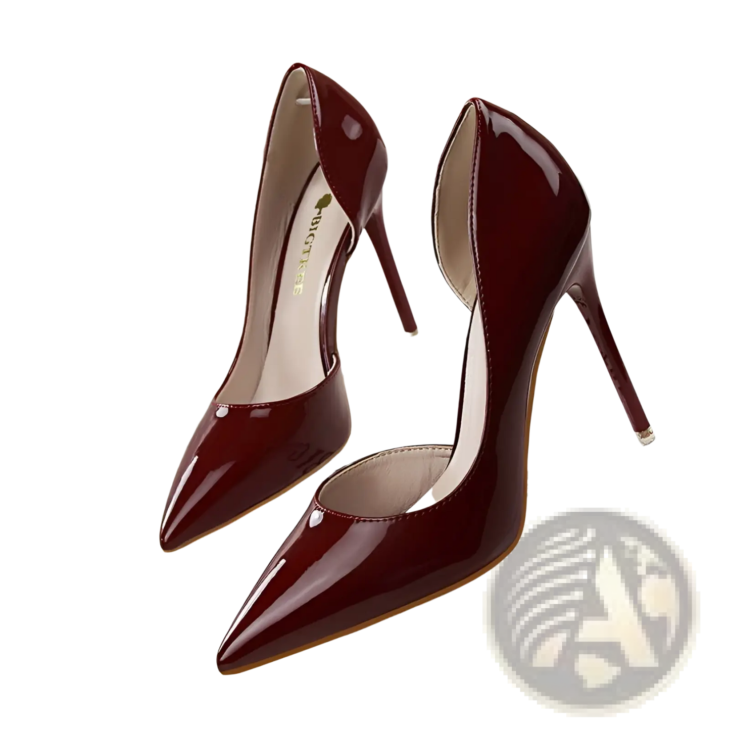 Pointed Toe Patent Leather Stiletto High Heels