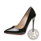 Pointed Toe Stiletto Pumps in Patent Leather