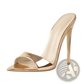 Pointed Toe Stiletto Sandals Crocodile Pattern Mules