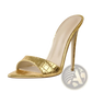 Pointed Toe Stiletto Sandals Crocodile Pattern Mules