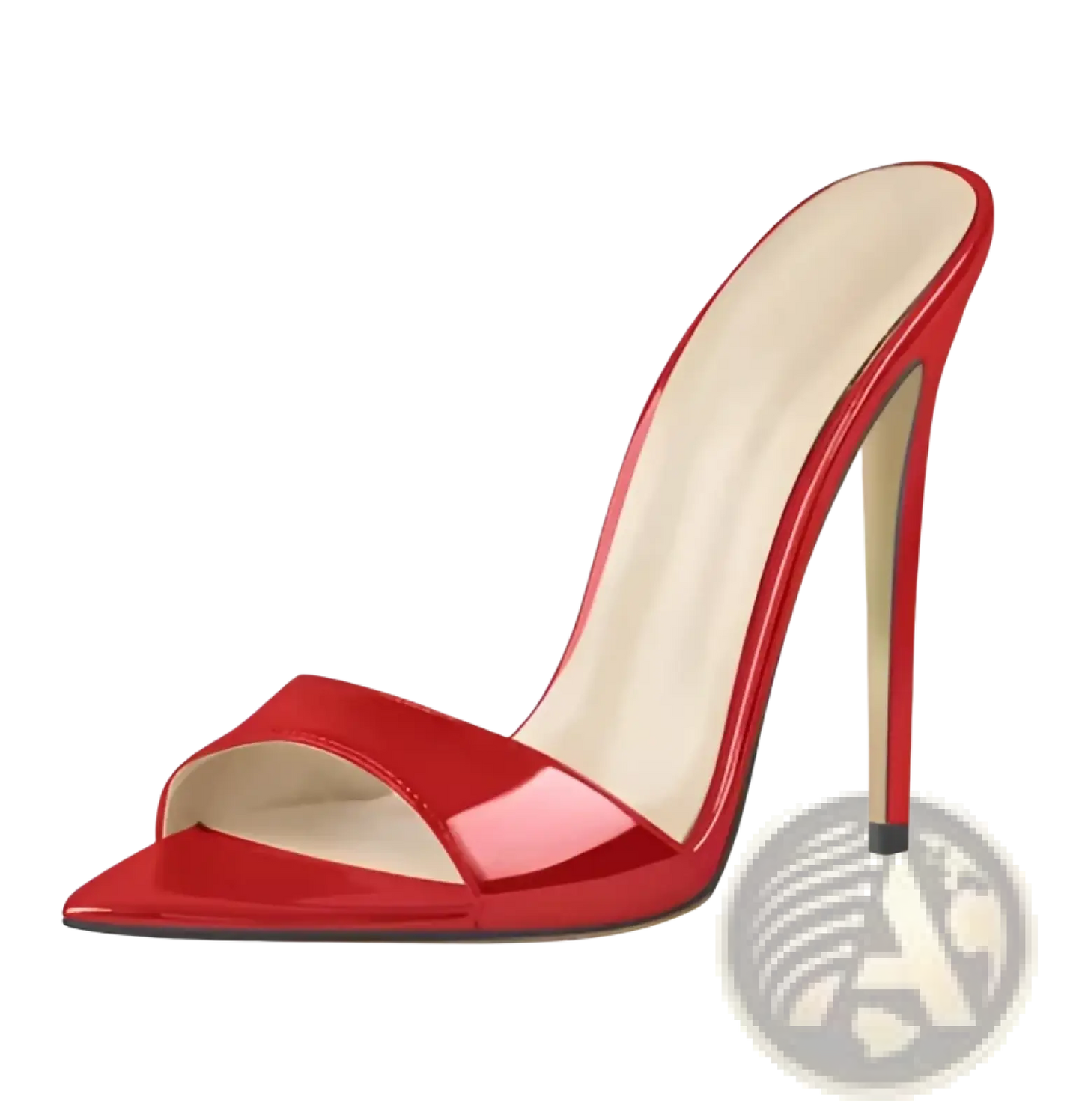 Pointed Toe Stiletto Sandals Crocodile Pattern Mules