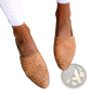 Pointed Toe Woven Buckle Flat Mule Sandals