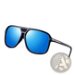 Polarized Blue Mirrored Aviator Sunglasses with Uv Protection