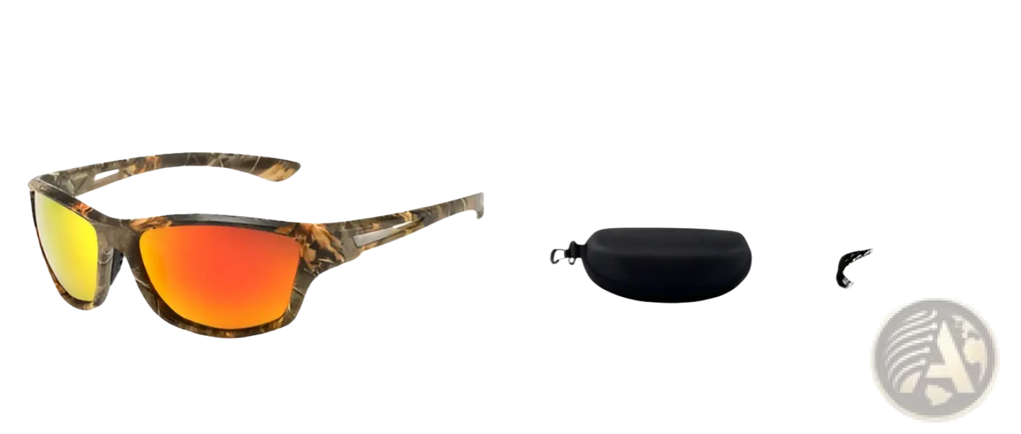 Polarized Oval Camouflage and Mirrored Men's Sport Sunglasses
