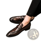 Polished Dark Brown Leather British Loafers