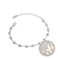 Polished Gold Heart Link Bracelet in Titanium Steel
