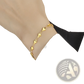 Polished Gold Heart Link Bracelet in Titanium Steel
