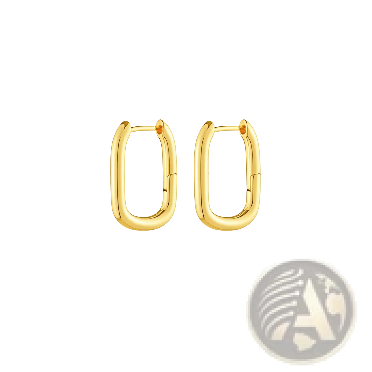 Polished Gold Twisted Rope Hoop Earrings