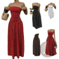 Polka Dot off Shoulder Strapless Maxi Dress