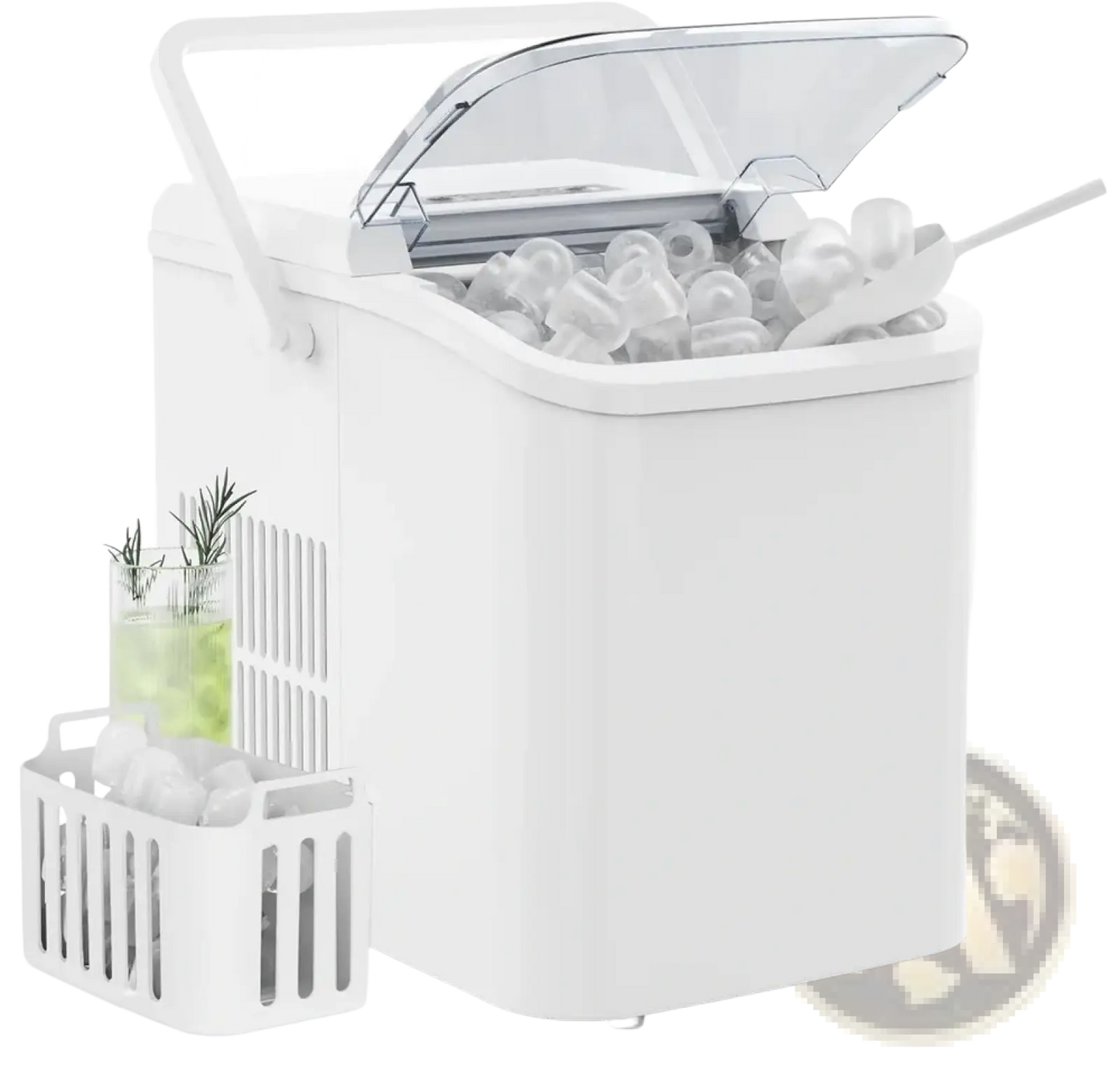 Portable Ice Maker 26lbs Self Cleaning Bullet Machine
