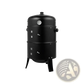 Portable Iron Charcoal Smoker Grill with Thermometer