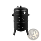 Portable Iron Charcoal Smoker Grill with Thermometer