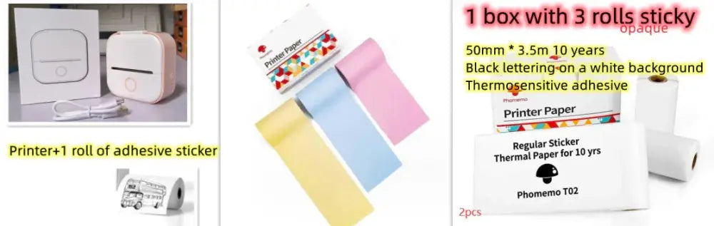 Portable Bluetooth Mini Thermal Label and Photo Printer