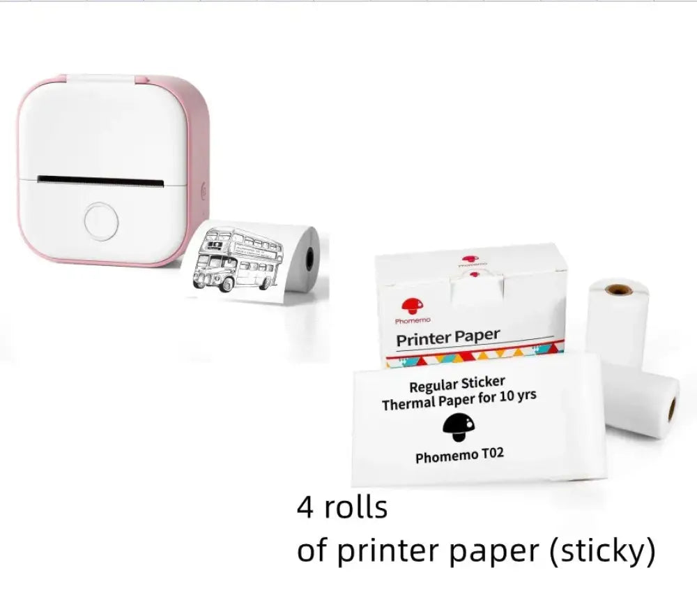 Portable Bluetooth Mini Thermal Label and Photo Printer