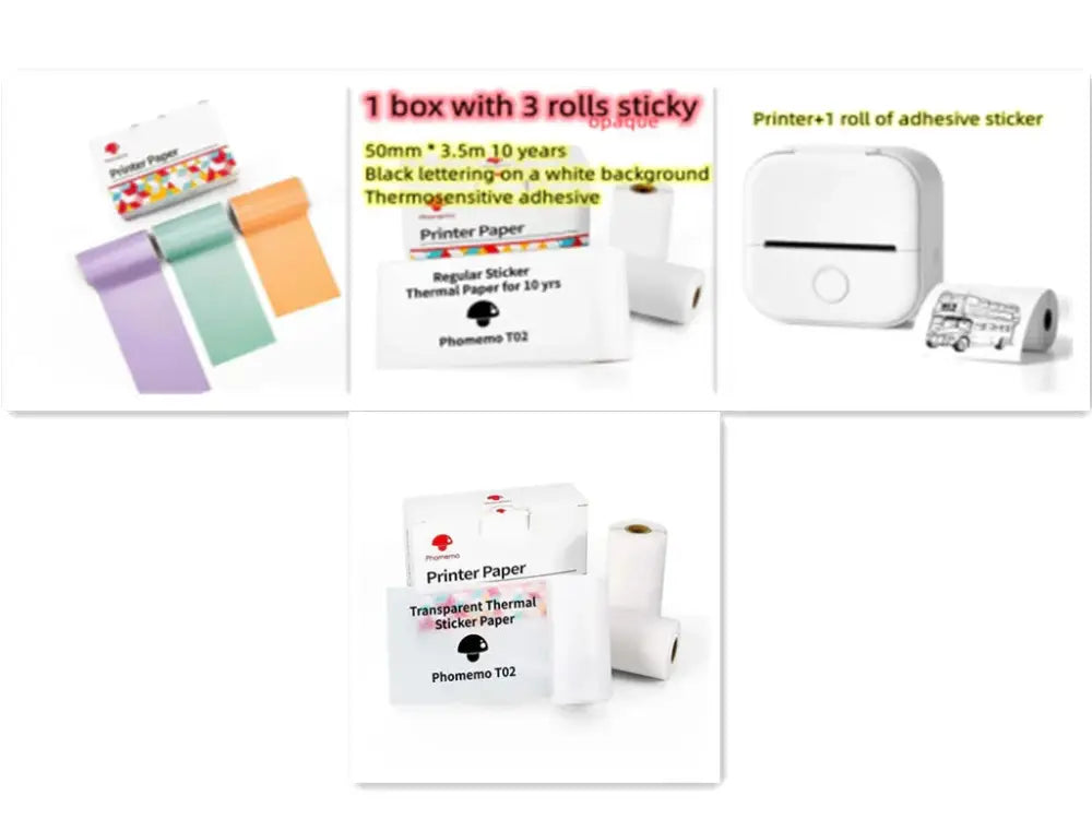 Portable Bluetooth Mini Thermal Label and Photo Printer