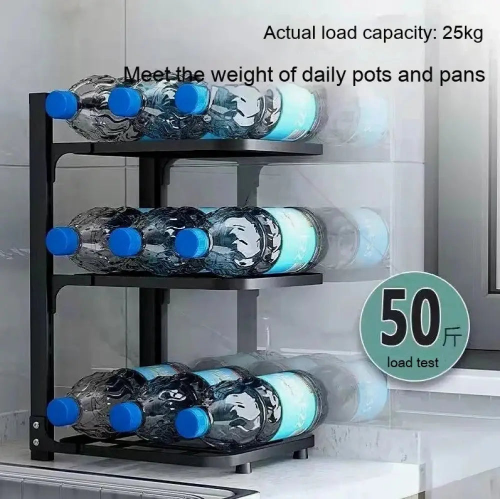 3-tier Adjustable Stainless Steel Pot and Pan Organizer