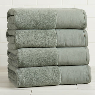Cotton Linen-Like Border 6-Piece Towel Set - Priya Collection