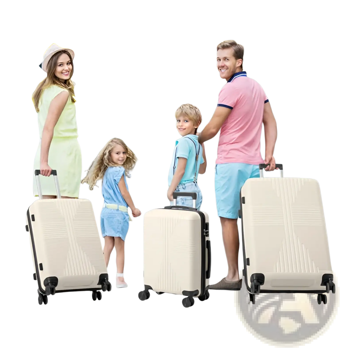 Premium 3 Piece Pp Hardshell Spinner Suitcase Set