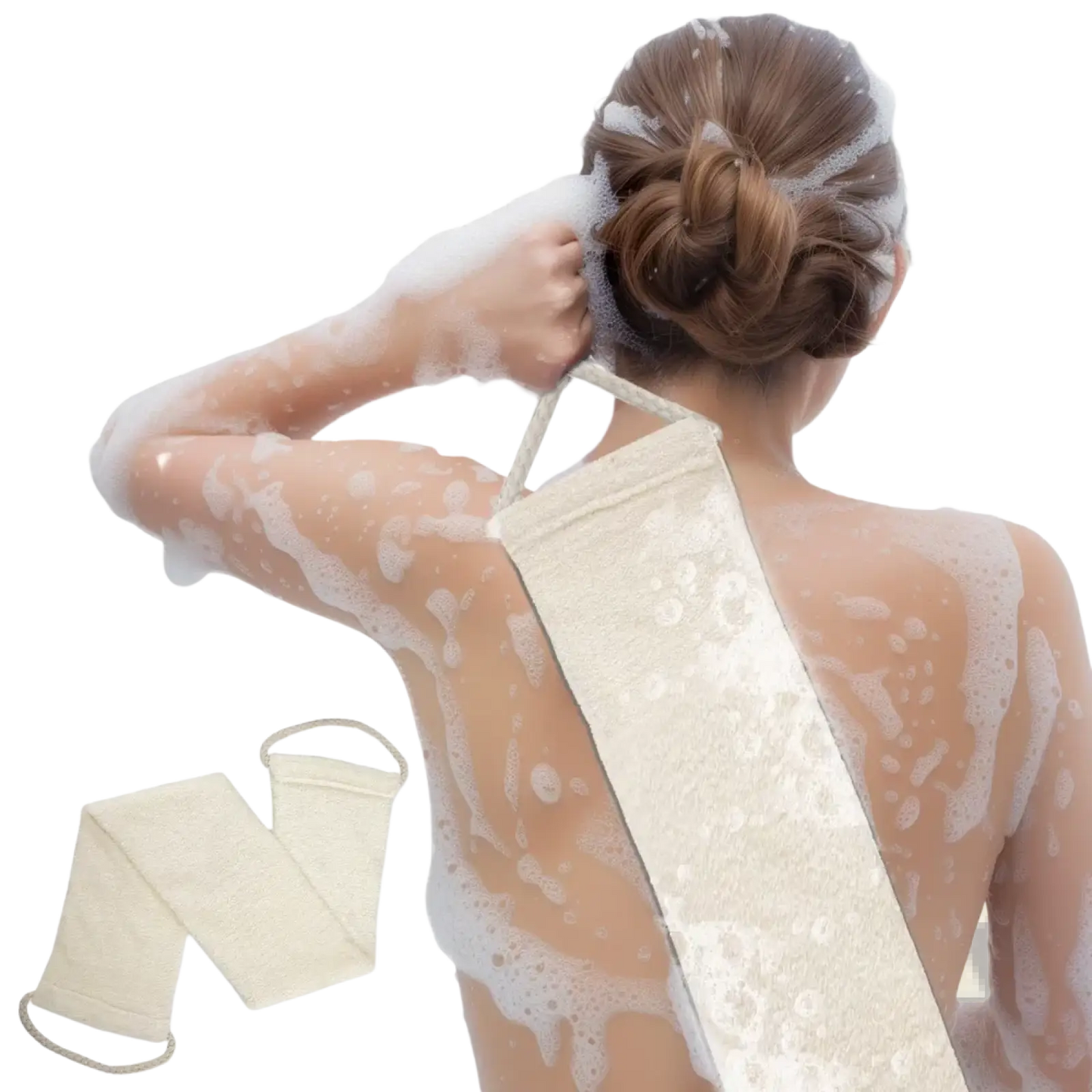 Premium Bamboo Fiber Exfoliating Back Scrubber Towel