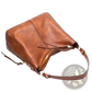 Premium Brown Leather Hobo Crossbody Bag with Gold Hardware