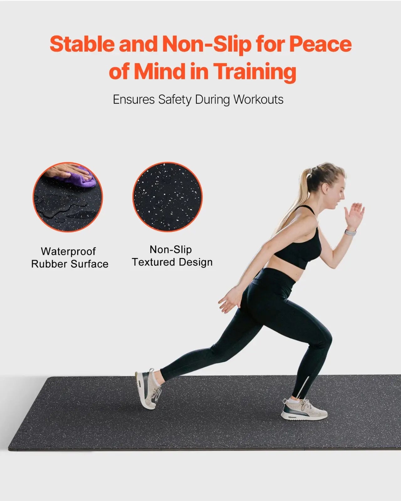 Premium Interlocking Rubber and Eva Foam Gym Floor Tiles